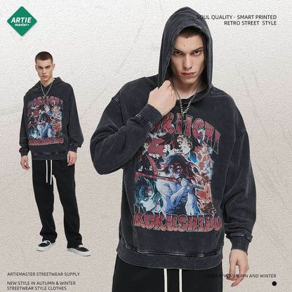 Printed washed men's hoodie | MuddyStock Originals MuddyStock