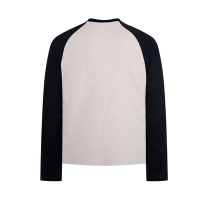 Punk style contrasting color long sleeved t-shirt for men | MuddyStock Originals