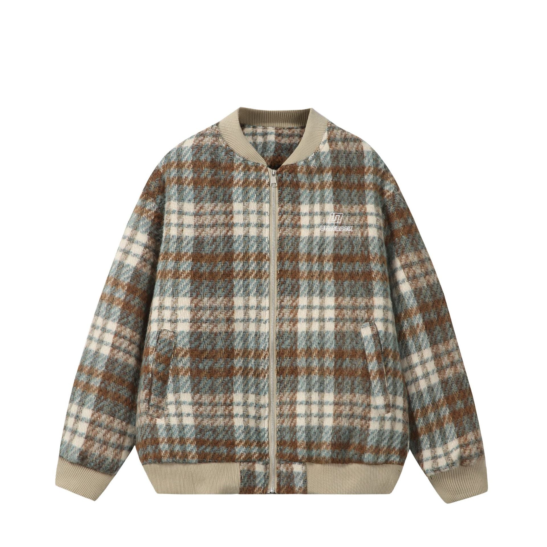 Color-Blocked Plaid Versatile Baseball Jacket For Men And Women | MuddyStock Originals eprolo