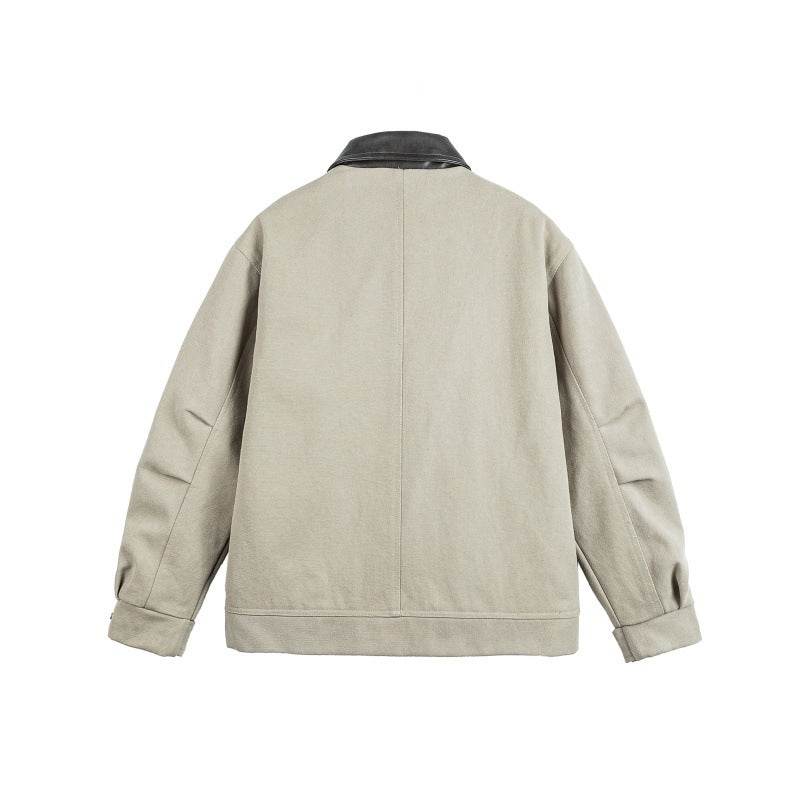 Washed Faded Collar Loose Jacket For Men | MuddyStock Originals MuddyStock