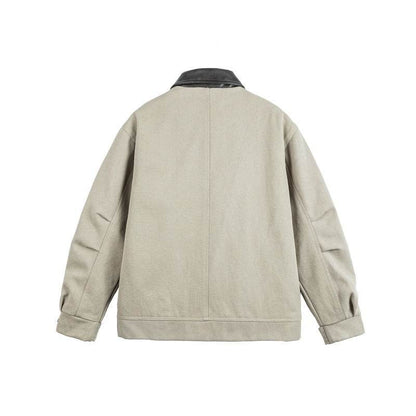 Washed Faded Collar Loose Jacket For Men | MuddyStock Originals MuddyStock