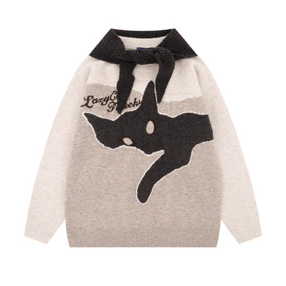 Cute Cat Shawl Knit Sweater For Women | MuddyStock Originals eprolo