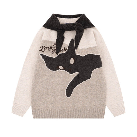 Cute Cat Shawl Knit Sweater For Women | MuddyStock Originals eprolo