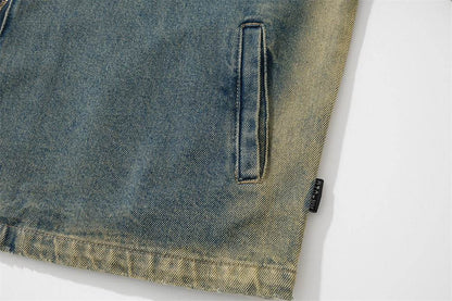 American Workwear Stitching Denim Coat For Men And Women MuddyStock