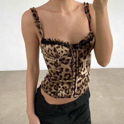 Women's Leopard Print Vest MuddyStock