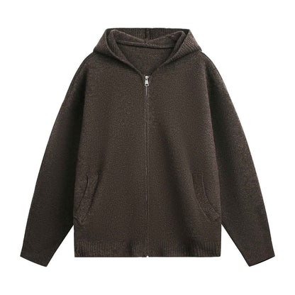 American Retro Hoodie For Men Chocolate Brown MuddyStock