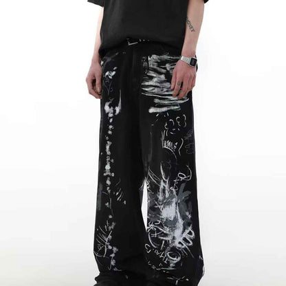 Washed Distressed Loose Jeans For Men MuddyStock