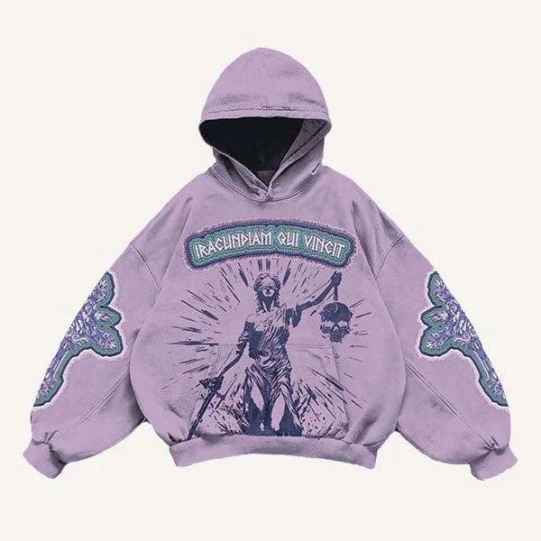 Streetwear Hoodie For Men Purple