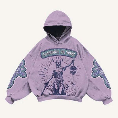 Streetwear Hoodie For Men Purple