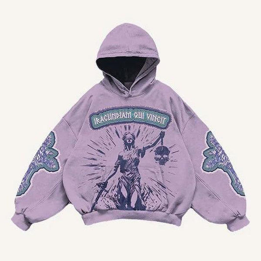 Streetwear Hoodie For Men Purple
