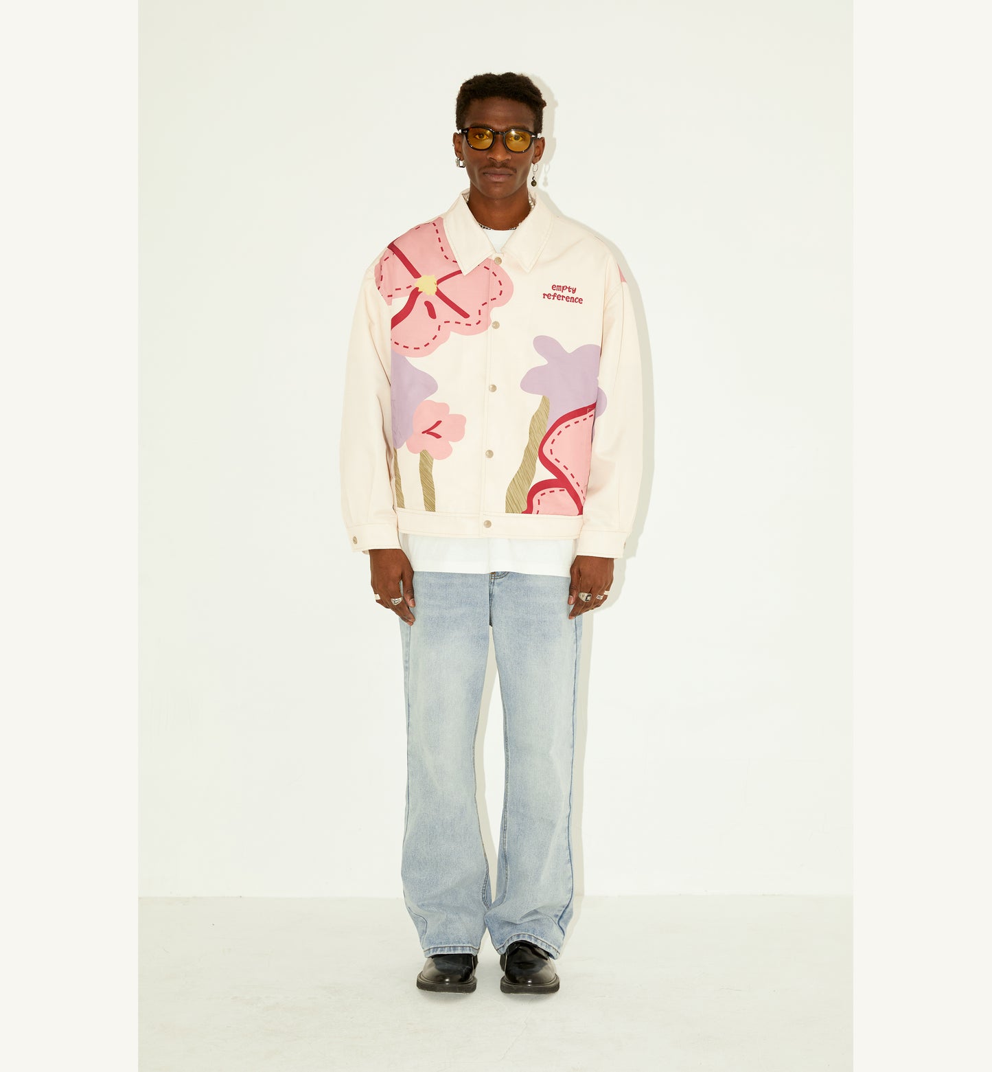 Original Spring Flowers Trend Loose Printed Jacket Coat MuddyStock