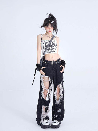 Tassel Design Floor Mop Pants MuddyStock