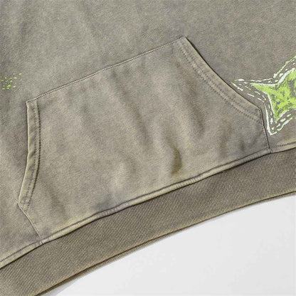 Star Letters Printed Long-sleeved Hoodie For Men And Women null