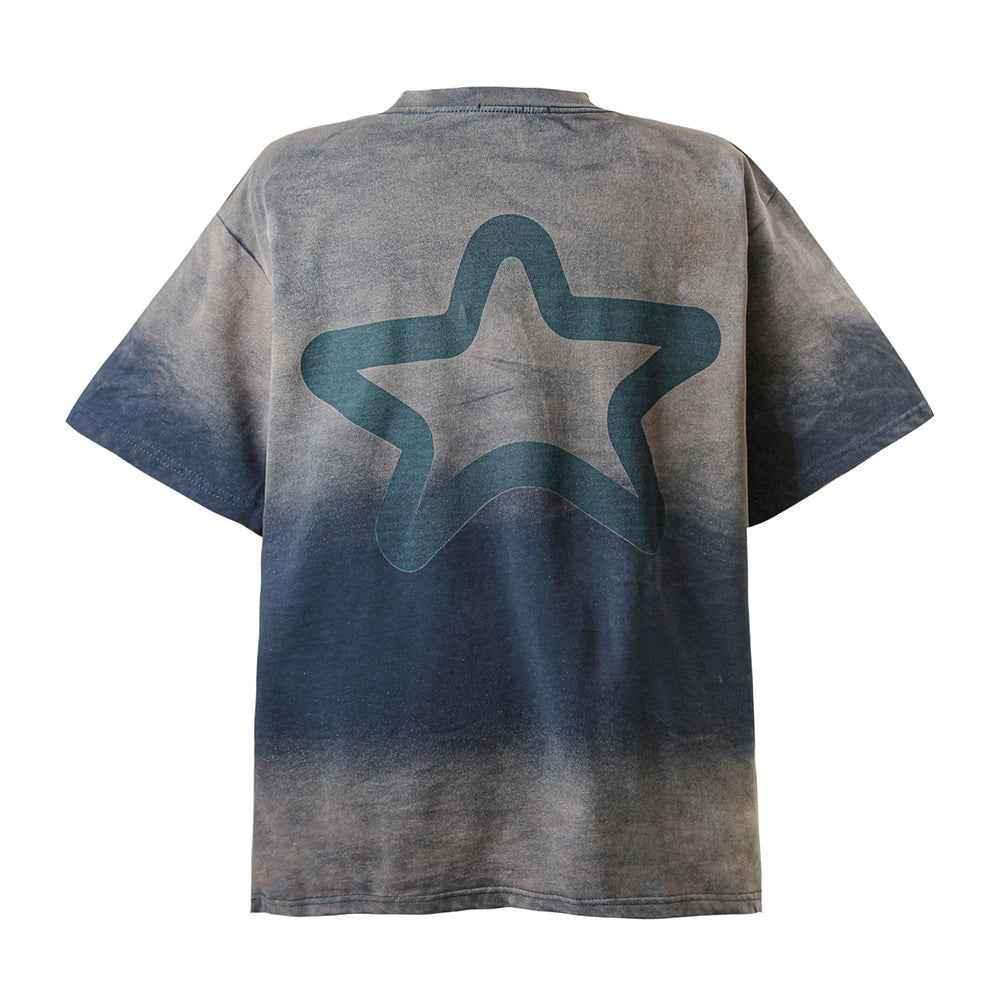 Tie-dye Gradient Short-sleeved T-shirt For Men And Women null