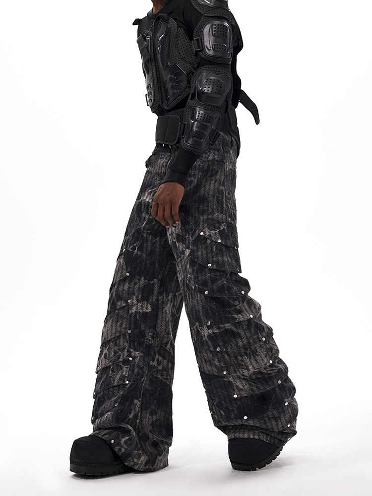 Men's Retro Wide Leg Mop Pants All Products