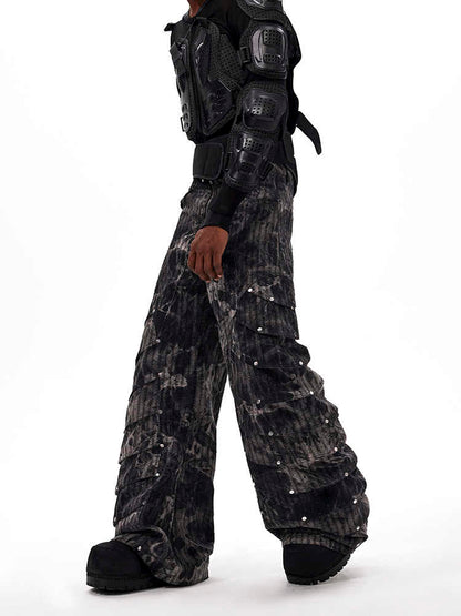 Men's Retro Wide Leg Mop Pants All Products