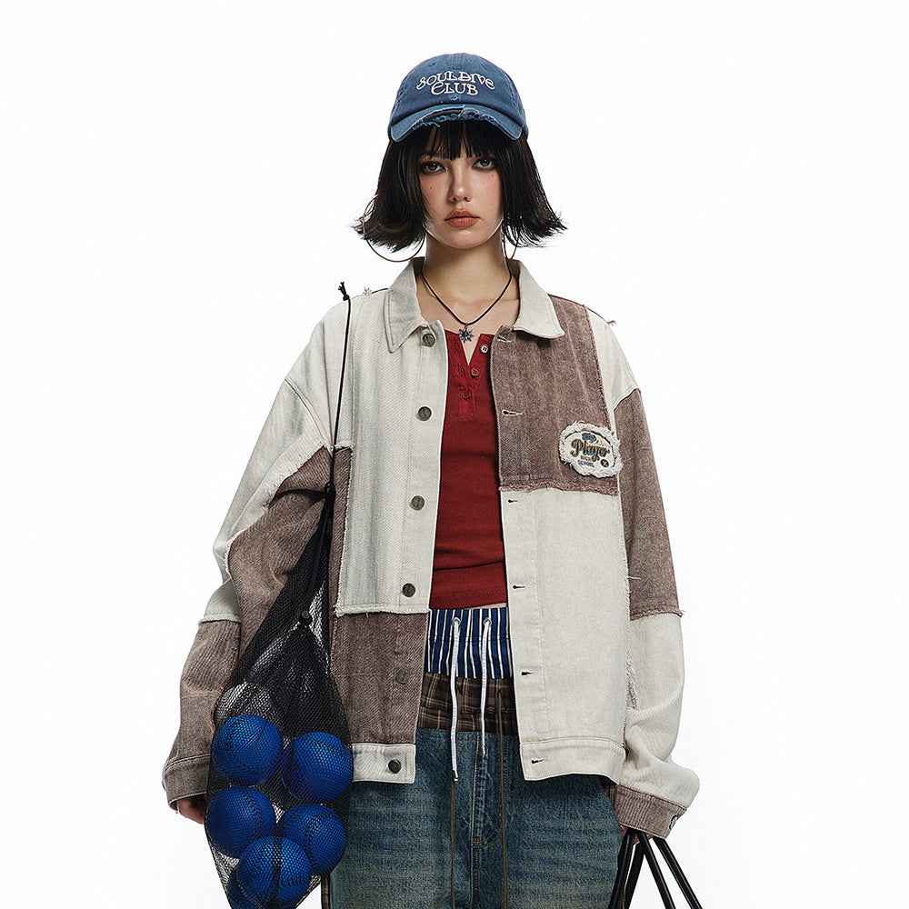 Patchwork Irregular Coat For Woman | MuddyStock Originals MuddyStock