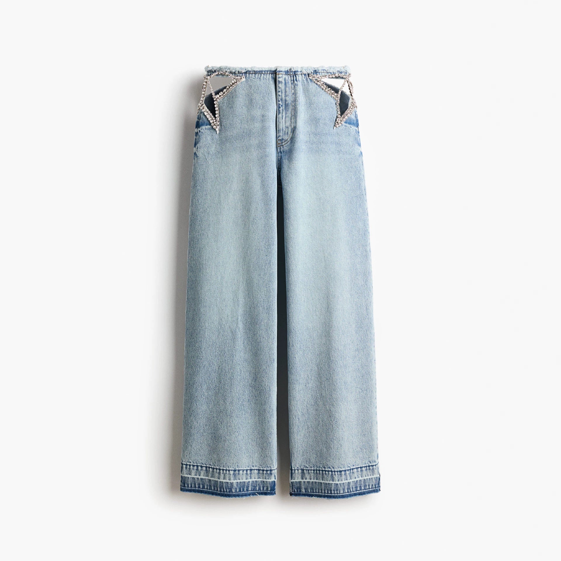 Women's Low-Waist Washed Straight-Leg Jeans