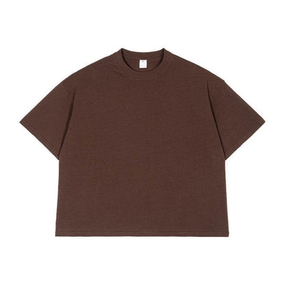 Popular Heavy Cotton Men's Short-sleeved T-shirt Brown MuddyStock