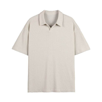 Fashion Simple Polo Shirt Loose Comfortable Men's T-shirt MuddyStock