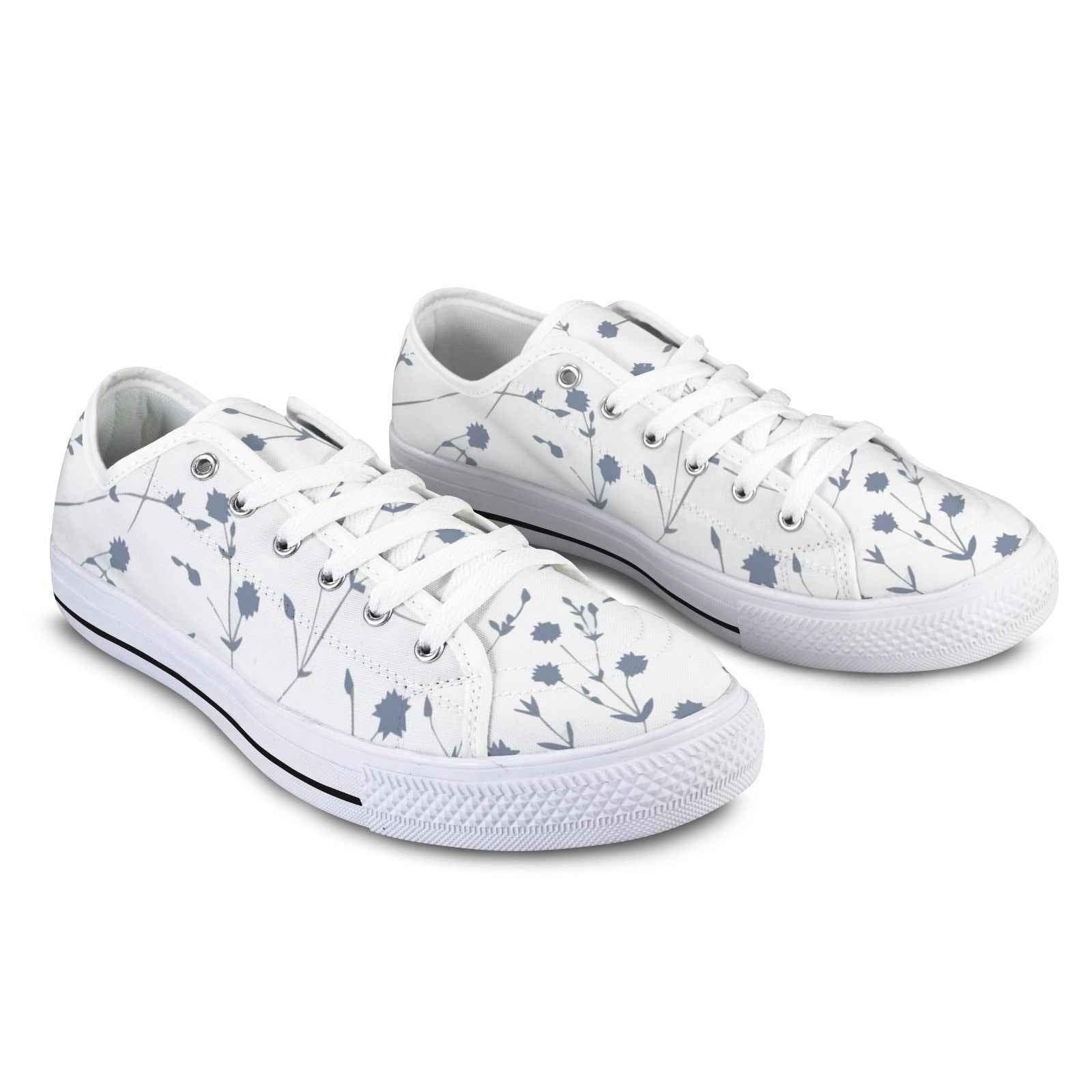 Seattle Low Top Women's Flower Design Shoes