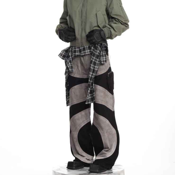 Multi-layer Patchwork Jeans For Men