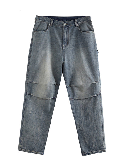 Light Wash Grey Denim Jeans For Men Distressed washed blue MuddyStock All Products
