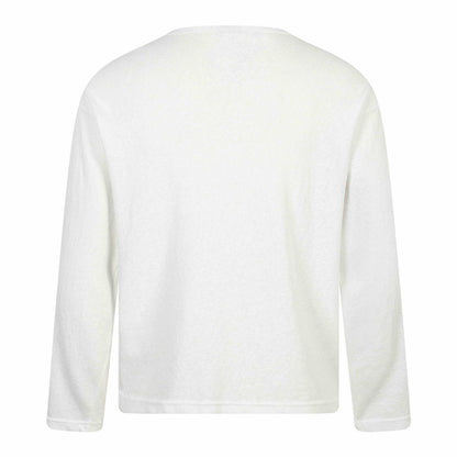 Wooden Horse Stamp Print Loose Long Sleeve T-Shirt For Men | MuddyStock Originals