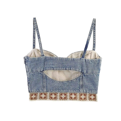 Splicing top+loose jeans set for women | MuddyStock Originals