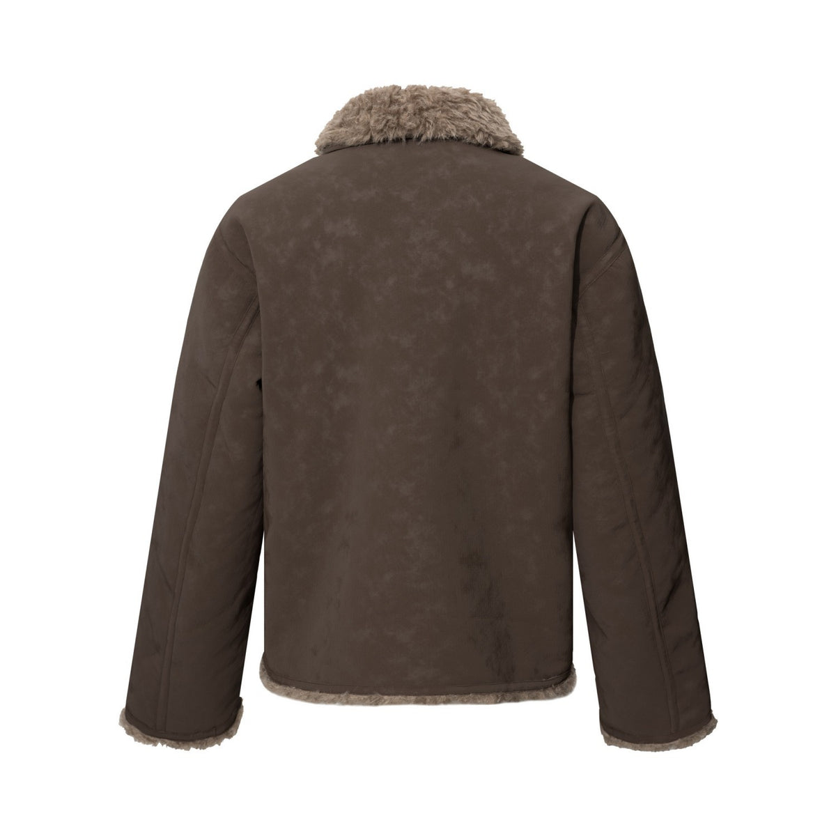 Men's Casual Street Style Turn-Down Collar Loose Fit Reversible Teddy Fur Cotton Jacket
