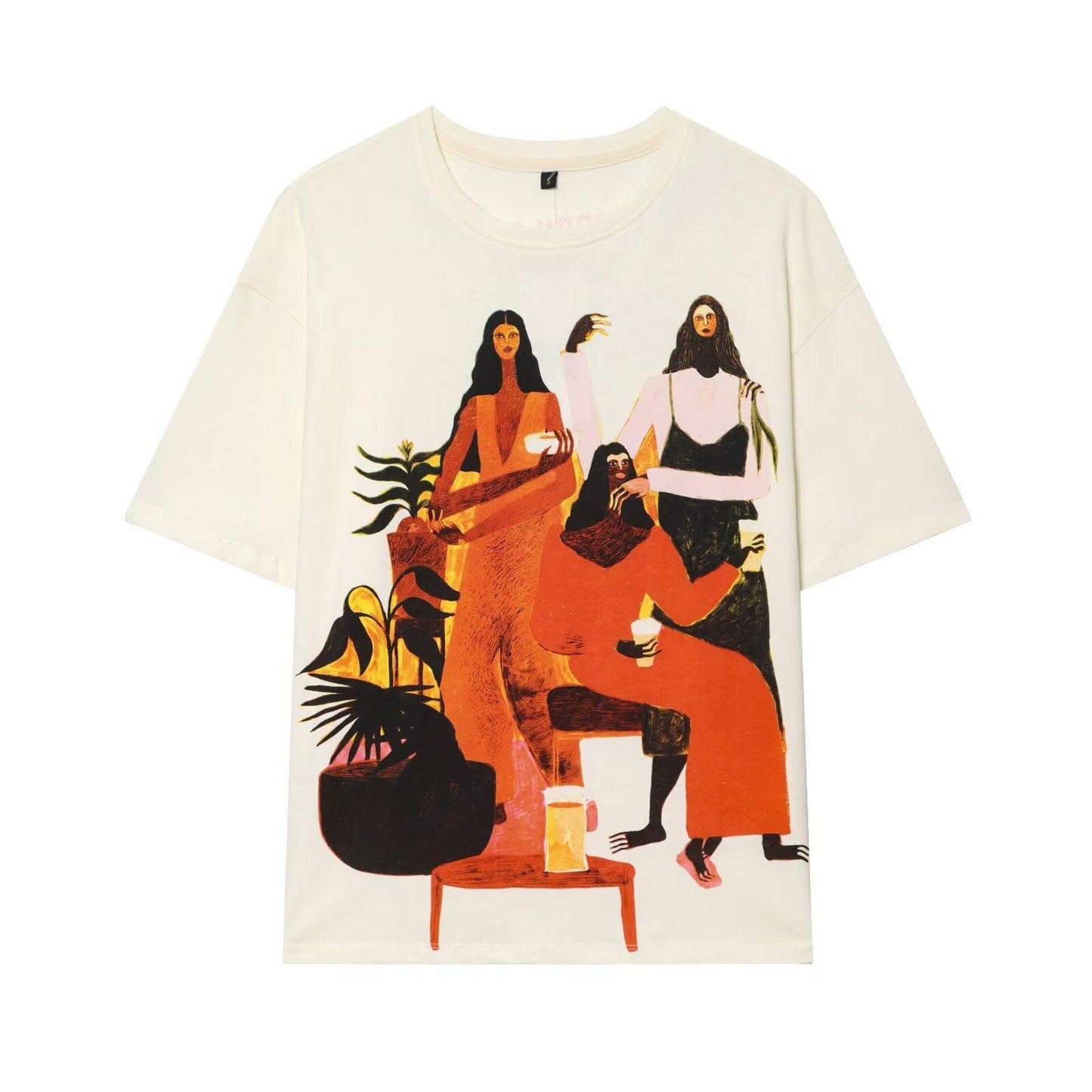Loose casual versatile printed T-shirt for women | MuddyStock Originals