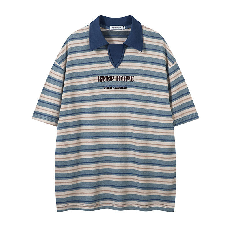 Short Sleeve Polo T-Shirt for Men | MuddyStock Originals A182-Blue MuddyStock