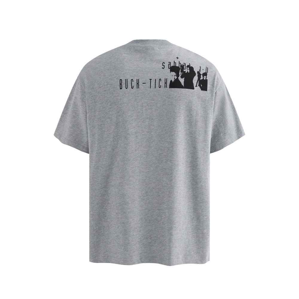 Rap rock character printed short sleeved t-shirt