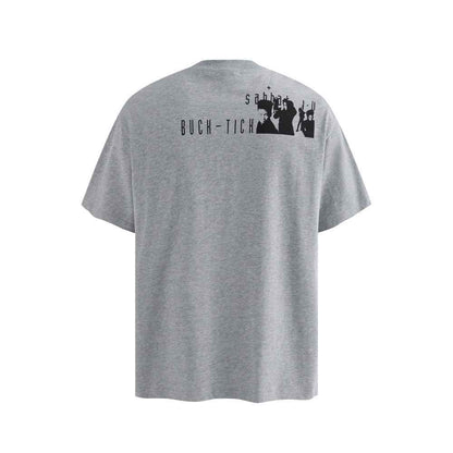 Rap rock character printed short sleeved t-shirt