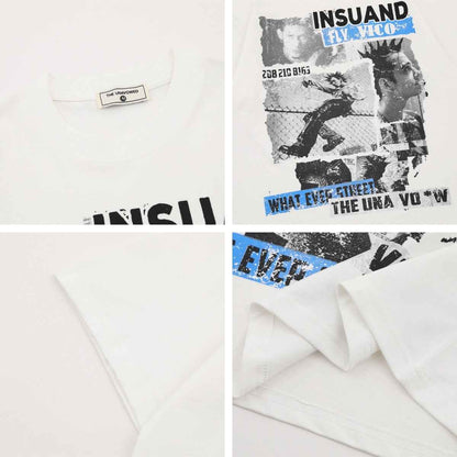 Portrait Letter Print Short Sleeve T-Shirt For Men | MuddyStock Originals MuddyStock