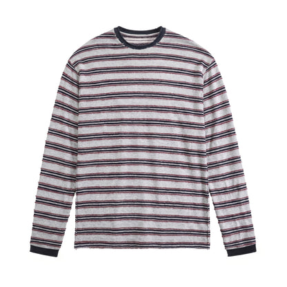 Casual Color-Blocked Stripe Loose Long Sleeve T-Shirt For Men | MuddyStock Originals
