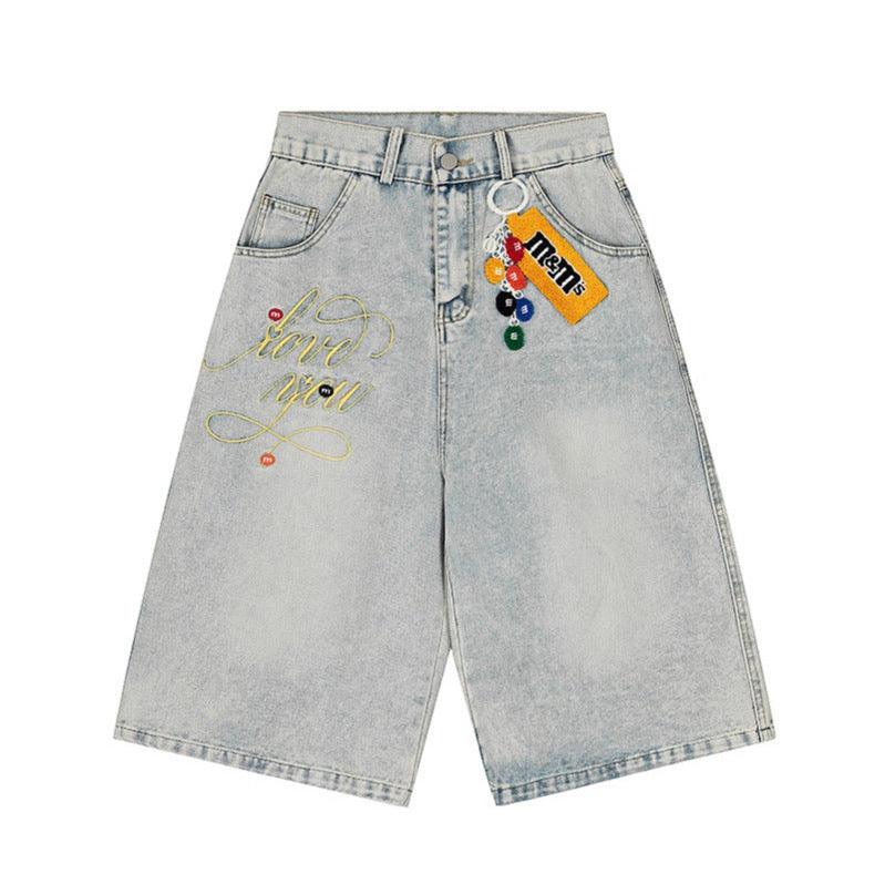 Letter towel embroidered washed shorts for women | MuddyStock Originals