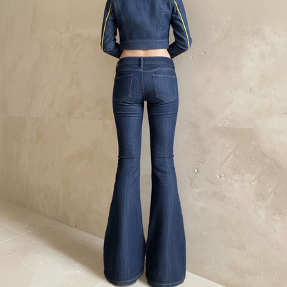Low waist slim fit and slimming flared jeans