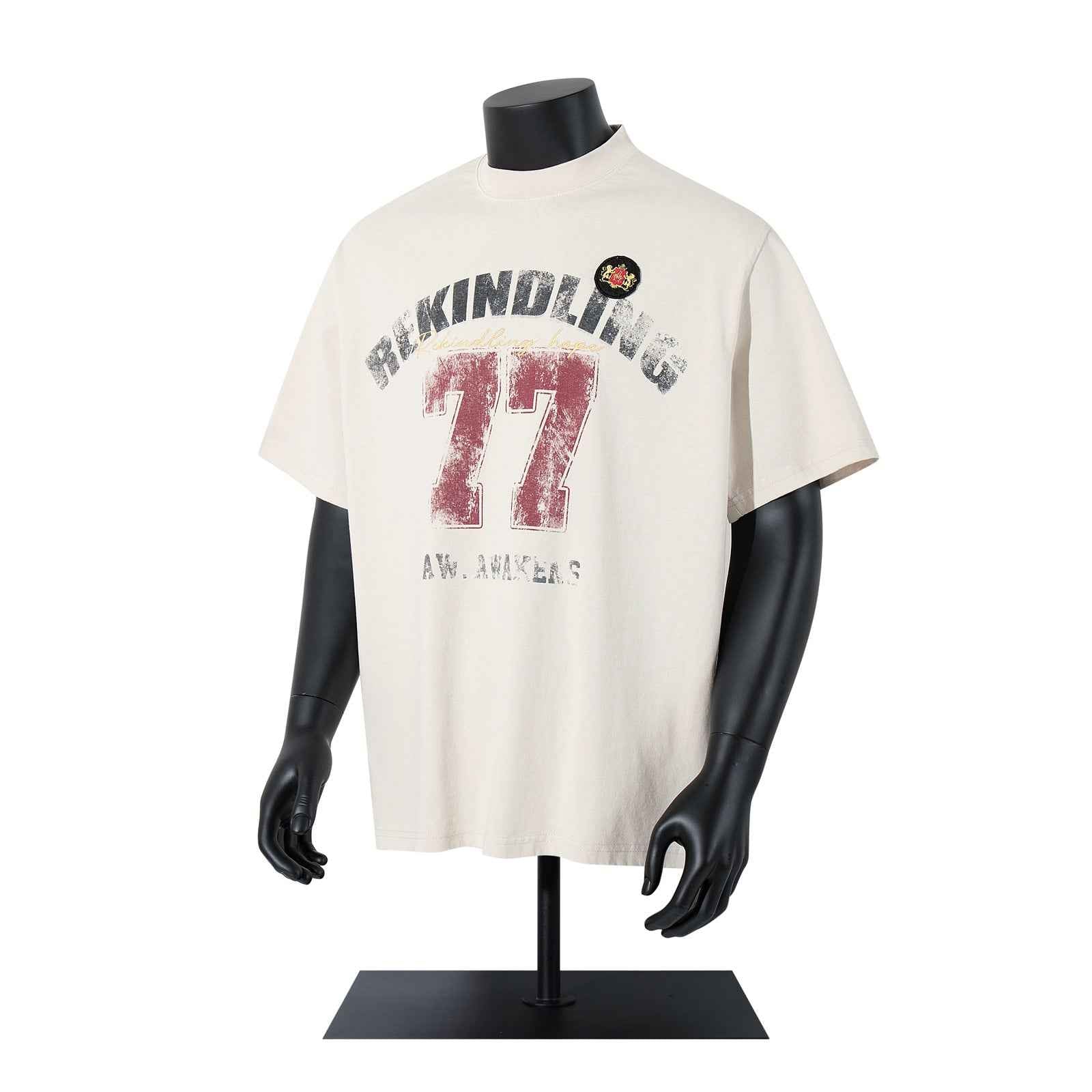 Washed Hem Design Letter Print Short Sleeve T-Shirt For Men | MuddyStock Originals MuddyStock