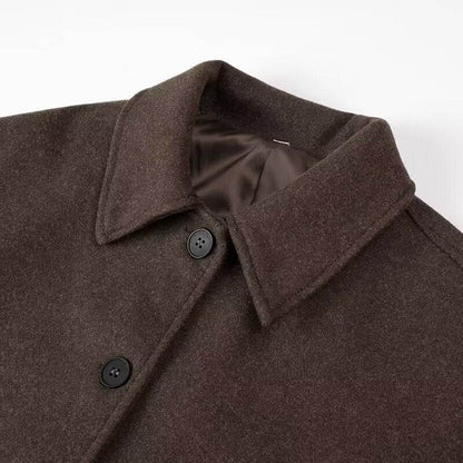 Collar long sleeved woolen coat for women | MuddyStock Originals MuddyStock