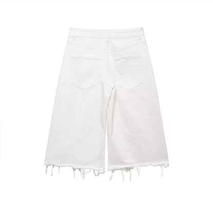 Style Raw Hem Denim Casual Shorts for Women