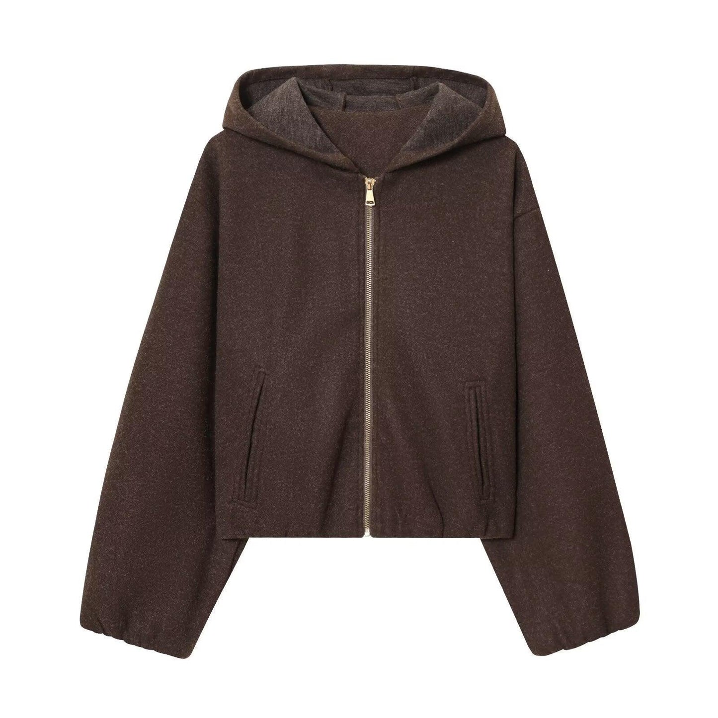 Retro style hoodie for women | MuddyStock Originals Coffee Brown