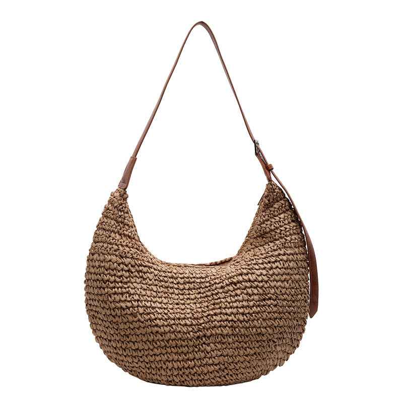 Women's Casual Large Capacity Straw Shoulder bag