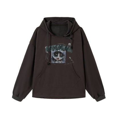 Graffiti hooded sweatshirt for women | MuddyStock Originals Gray eprolo