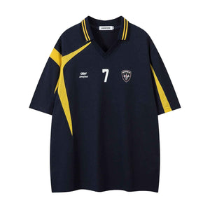 Letter Print Cool Short-Sleeve T-Shirt For Men | MuddyStock Originals Dark Blue