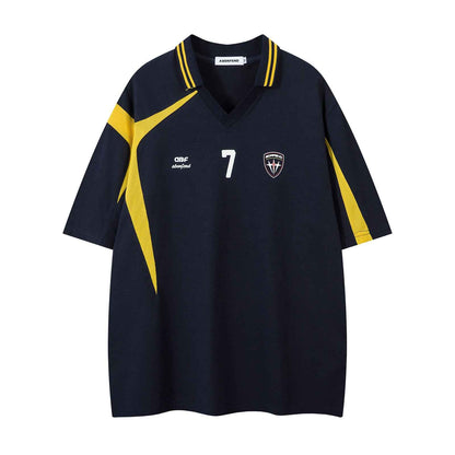 Letter Print Cool Short-Sleeve T-Shirt For Men | MuddyStock Originals Dark Blue MuddyStock