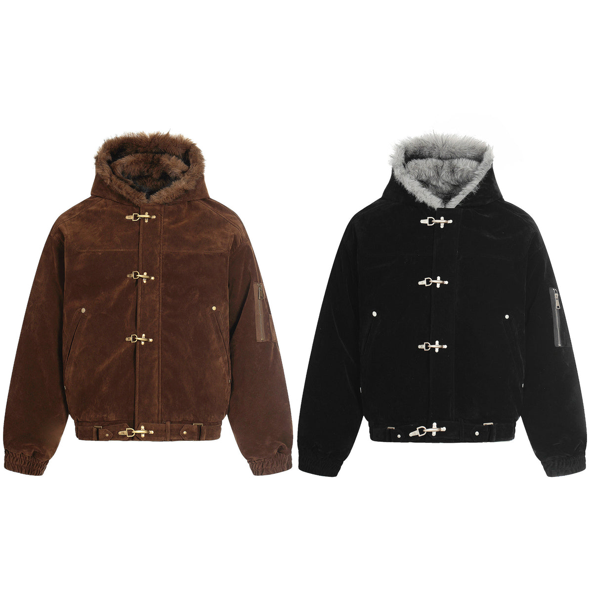 Metal Button Hoodie For Men | MuddyStock Originals