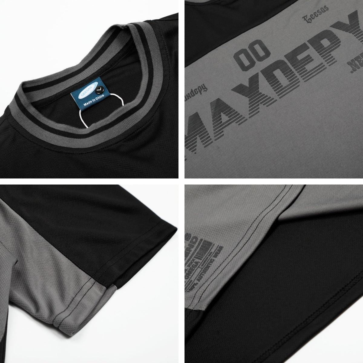 Retro Colorblock Sports Quick-Dry Short-Sleeve T-Shirt for Men and Women | MuddyStock Originals eprolo