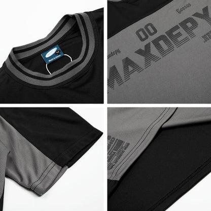 Retro Colorblock Sports Quick-Dry Short-Sleeve T-Shirt for Men and Women | MuddyStock Originals eprolo