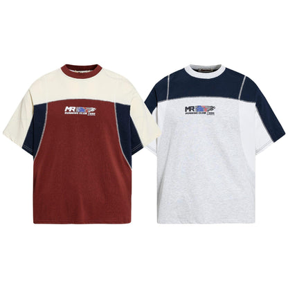 Splicing contrasting short sleeve t-shirt for men | MuddyStock Originals